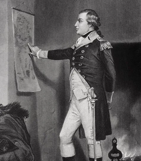 Drawing on Montgomery side on, facing a wall, looking at a map of Quebec